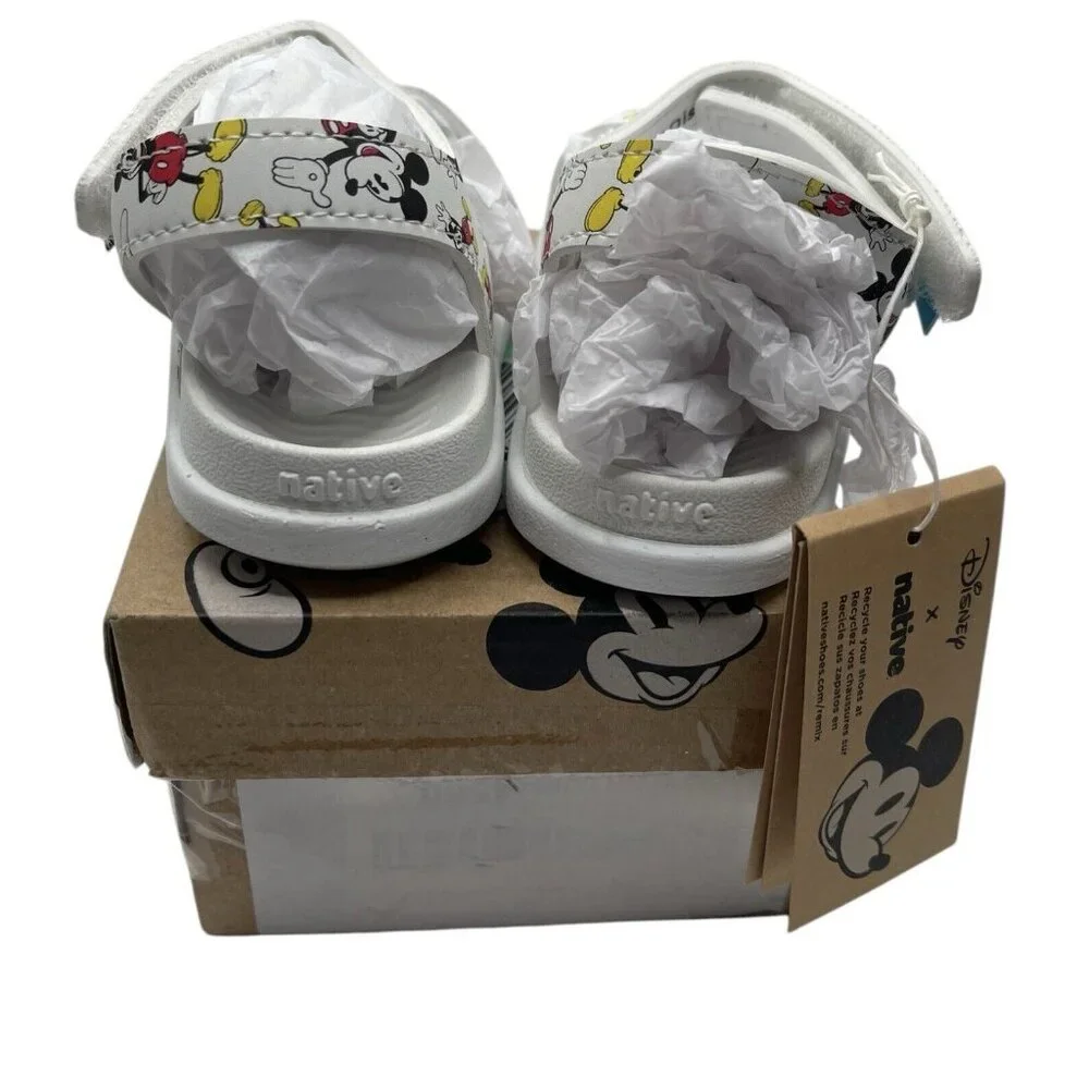 Native Sandals‎ Kids Boys Girls Toddler Size 6 C Charley Disney Mickey Mouse
